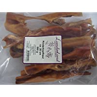 Lunderland - Snack de piel de vacuno para perros- cuero cabelludo corto (aprox. 20 cm) 500 g (500 g).